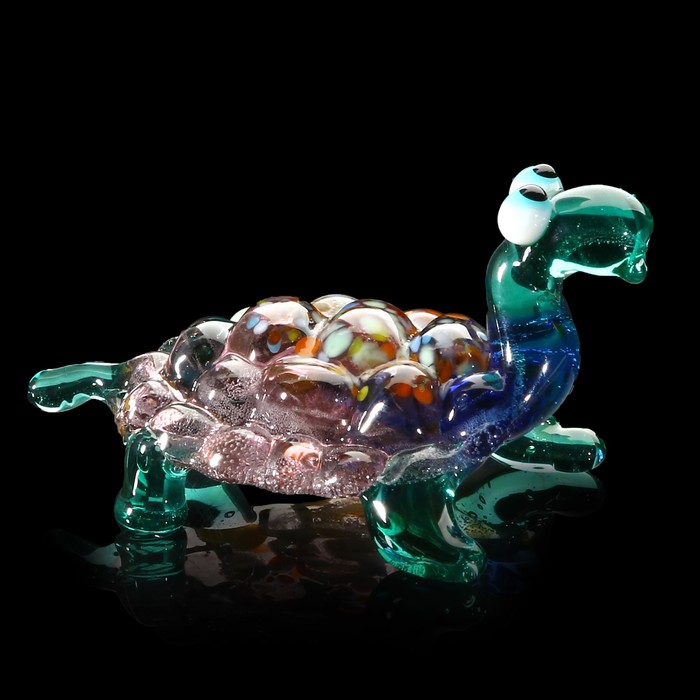 Сувенир стекло средняя фигурка "Черепаха" 6х3,5х3,5 см МИКС