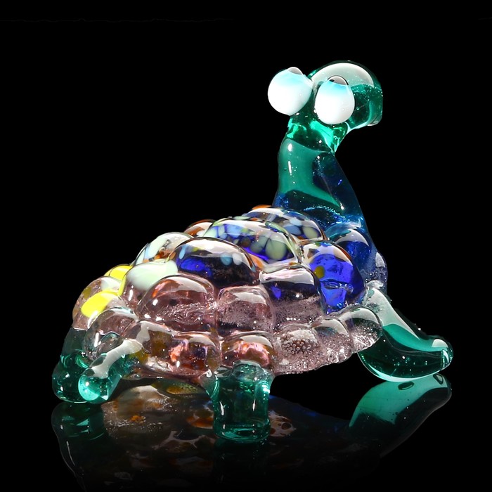 Сувенир стекло средняя фигурка "Черепаха" 6х3,5х3,5 см МИКС