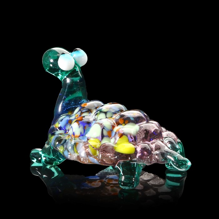 Сувенир стекло средняя фигурка "Черепаха" 6х3,5х3,5 см МИКС