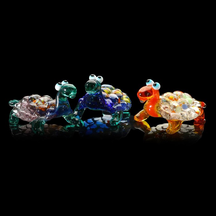 Сувенир стекло средняя фигурка "Черепаха" 6х3,5х3,5 см МИКС