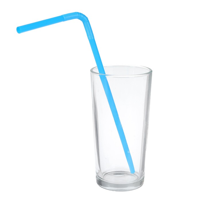 Трубочки для коктейля, цвета МИКС, набор 100 штук