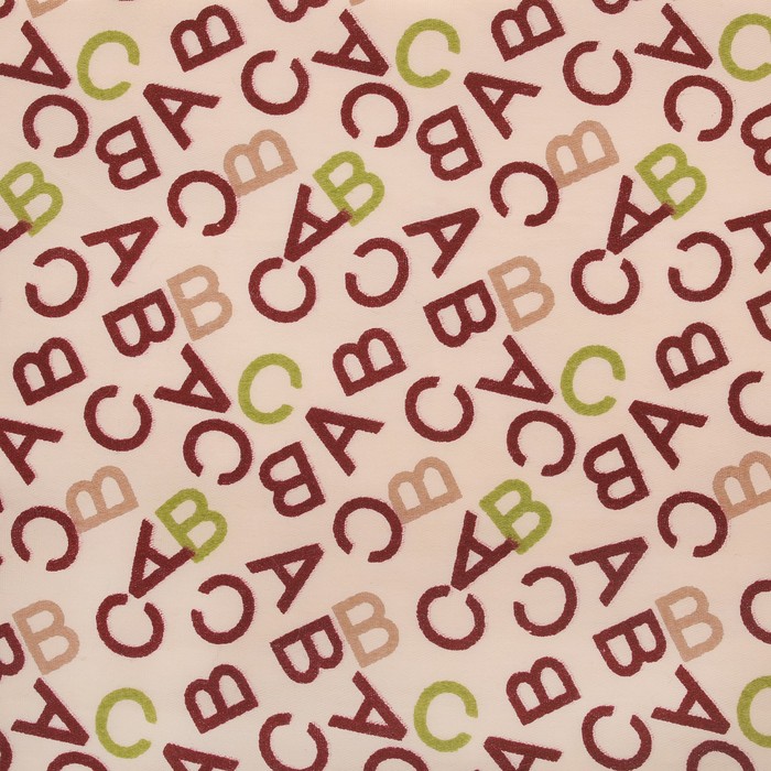 Накидка для кормления малыша, цвет бежевый, рисунок буквы