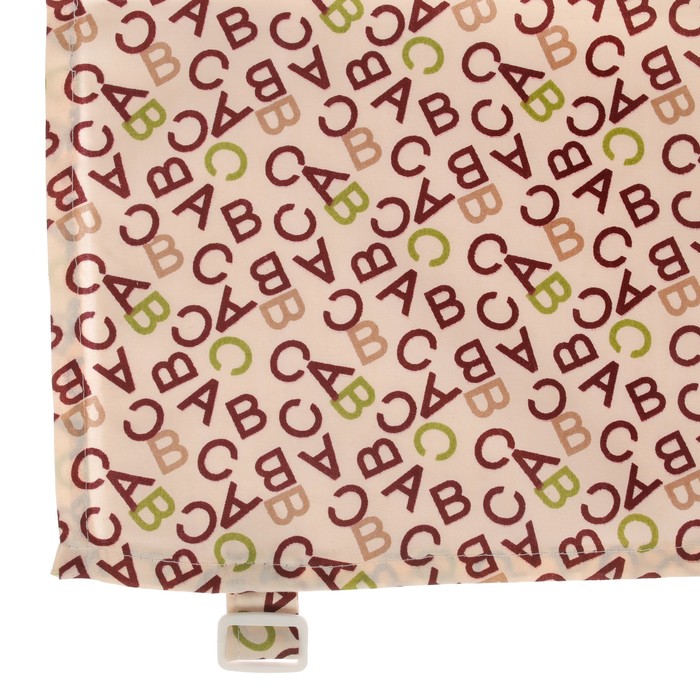 Накидка для кормления малыша, цвет бежевый, рисунок буквы