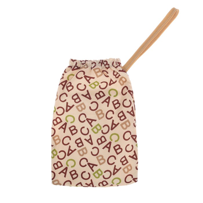 Накидка для кормления малыша, цвет бежевый, рисунок буквы