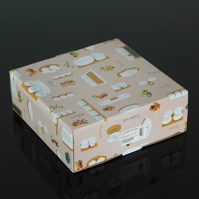 Блюдо 23х13 см "Эстет", на деревянной ножке