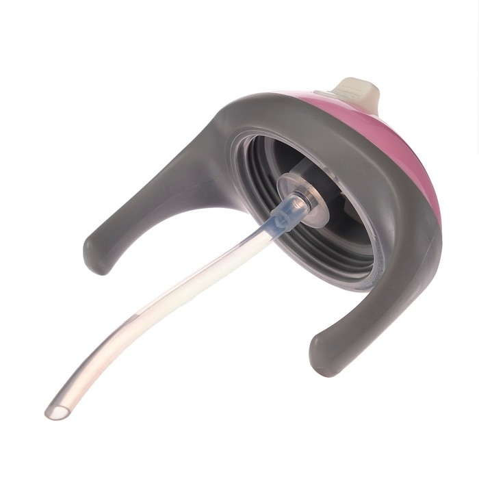 Поильник с трубкой, 270 мл, Цвет розовый