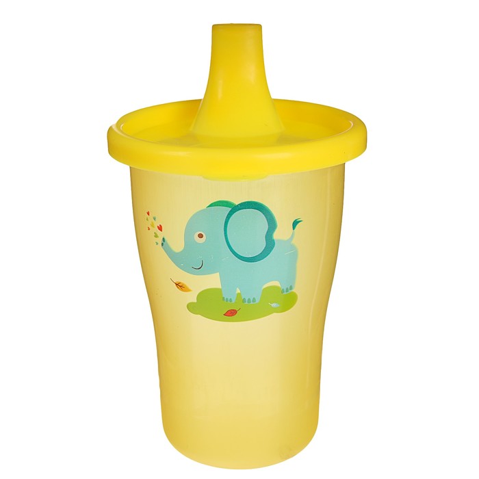 Поильник с твёрдым носиком детский 300 мл, от 6 мес., цвета МИКС