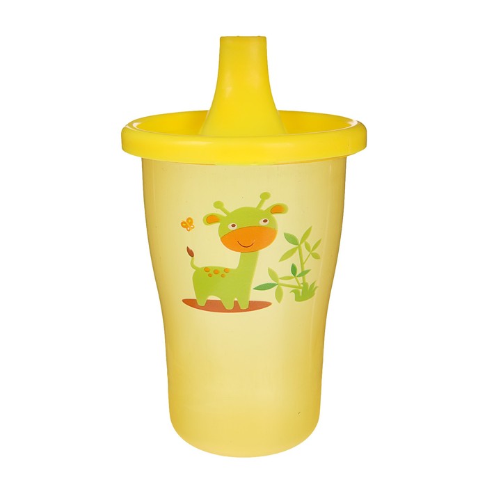Поильник с твёрдым носиком детский 300 мл, от 6 мес., цвета МИКС