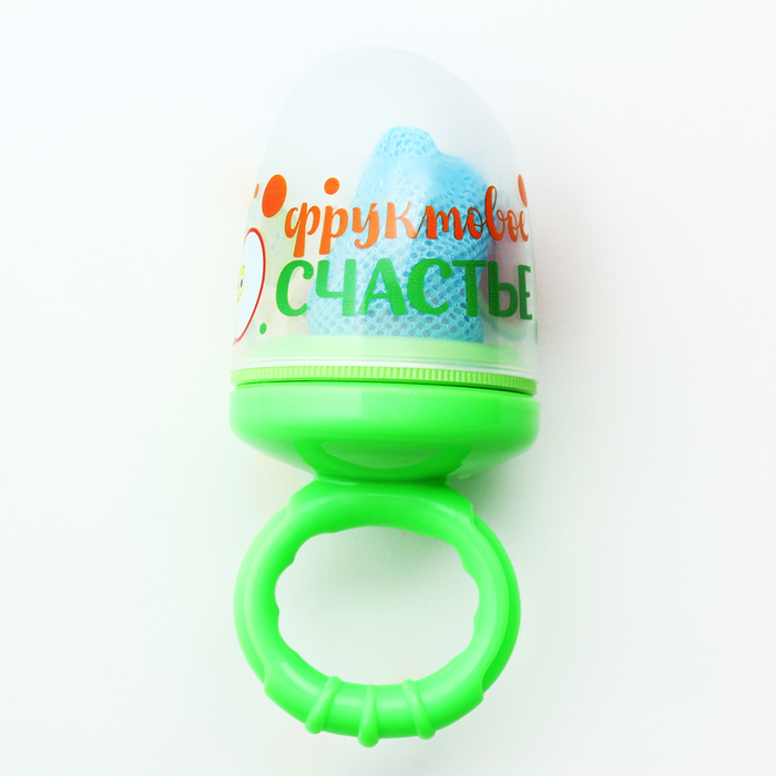 Ниблер с текстильной сеточкой «Фруктовое счастье», цвет зелёный