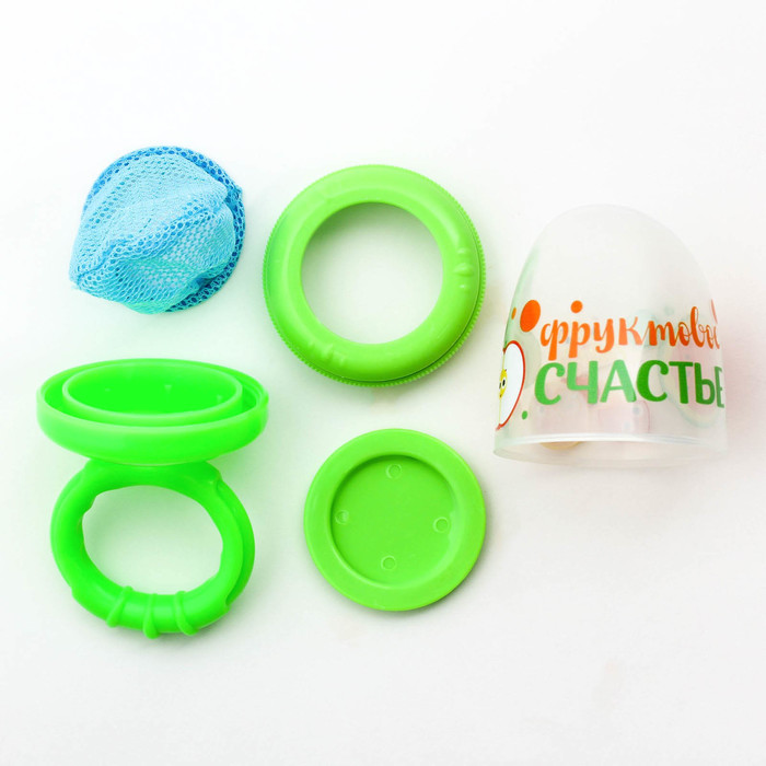 Ниблер с текстильной сеточкой «Фруктовое счастье», цвет зелёный