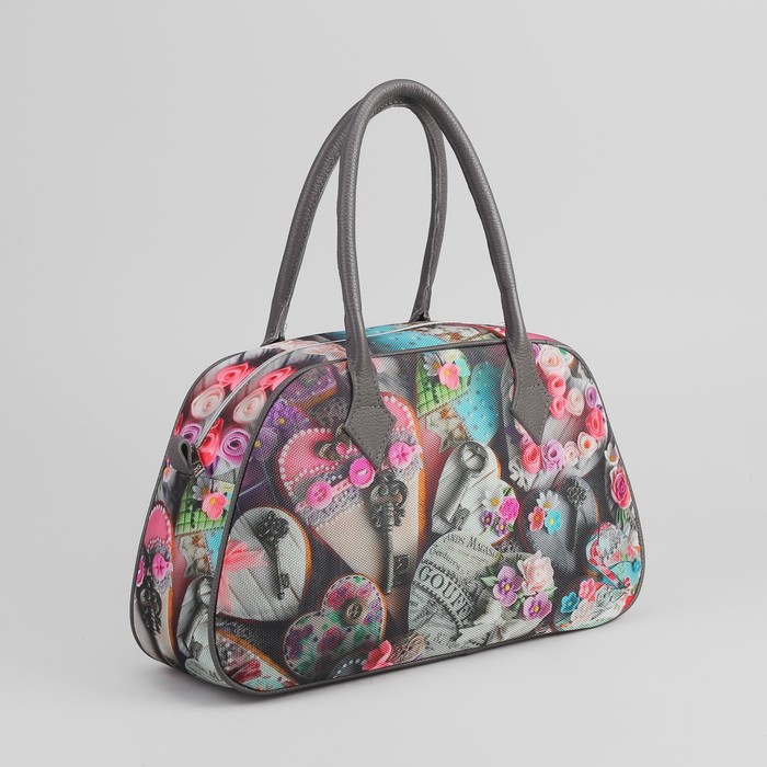 Сумка женская «Сердца», 1 отдел на молнии