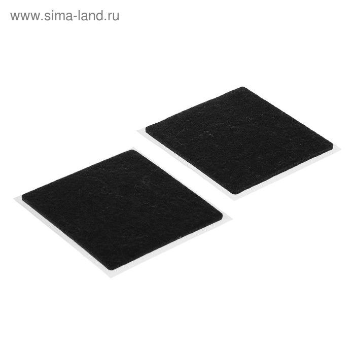 Накладка мебельная ТУНДРА, 85 х 85 мм, квадратная, черная, 2 шт.