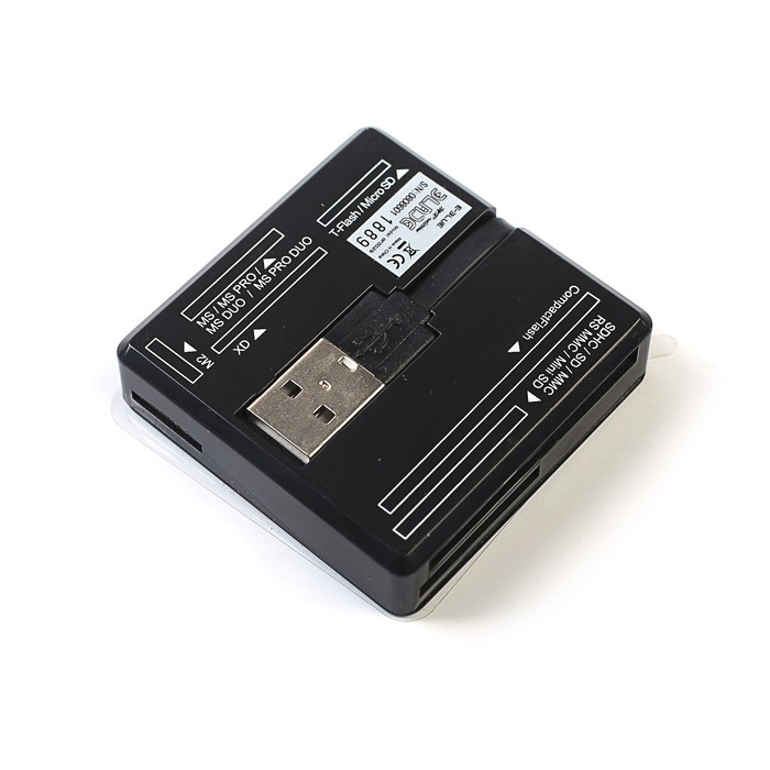 Картридер E-Blue Blade mr.edition черный, 56 в 1 (Чтение карт форматов: MS/MS Duo,SD Уценка