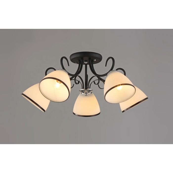 Люстра "Амели" 5x40Вт E27 черный 63,5х53,5х26см.