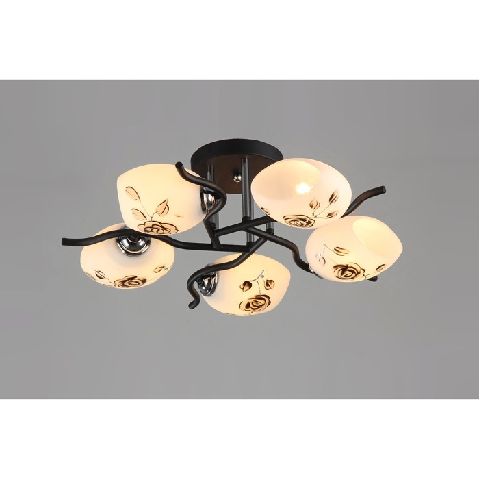 Люстра "Бетти" 5x40Вт E27 черный 56х56х19см.