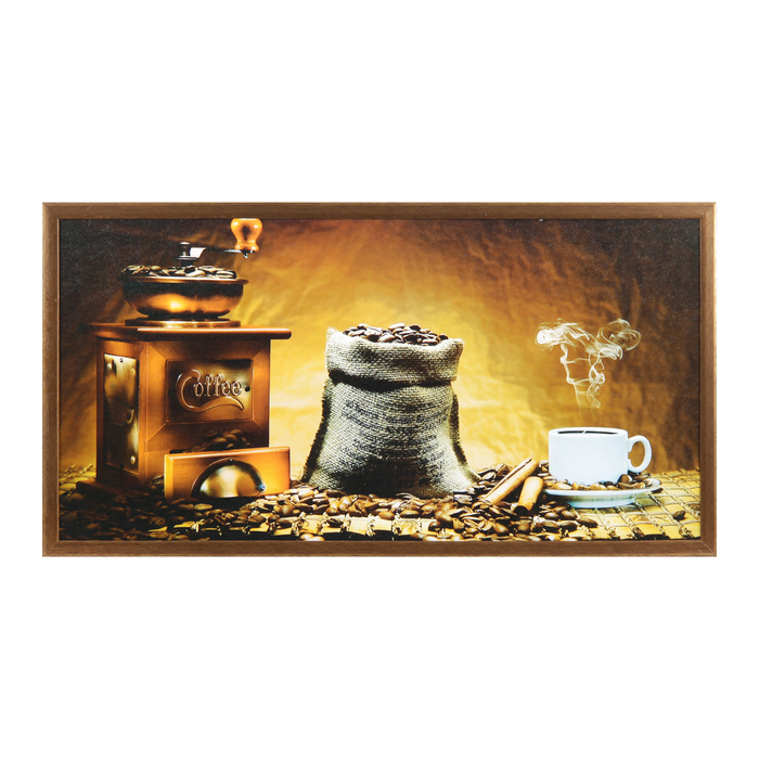 Картина "Кофейные зерна" 54*104 см