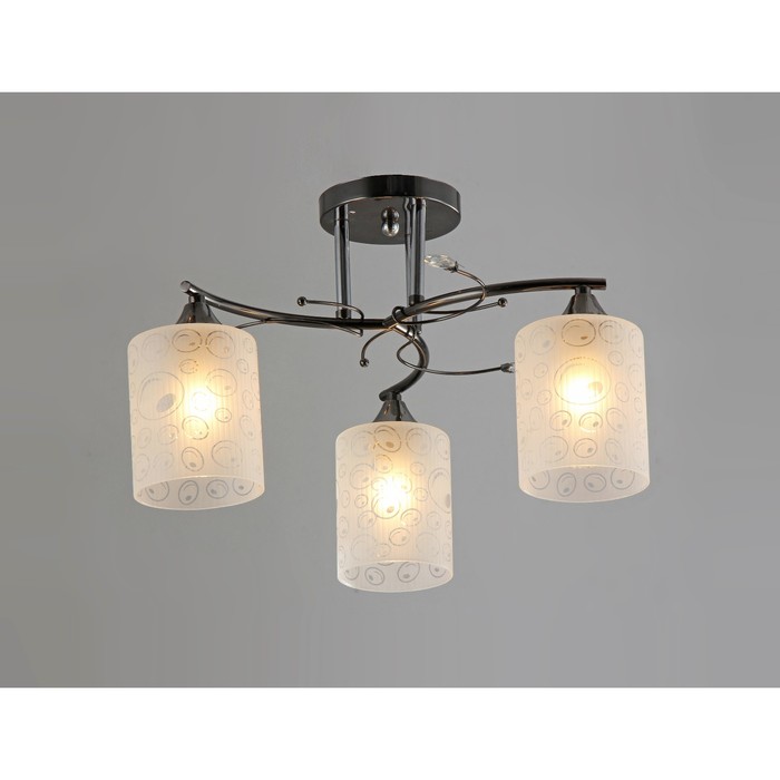 Люстра "Катрин" 3x40Вт E27 черный 46х46х27см.