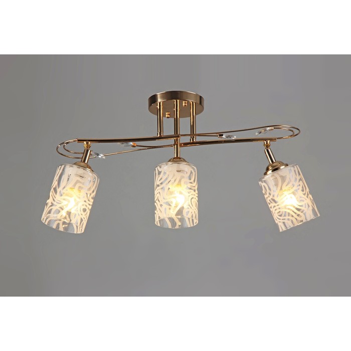 Люстра "Голди" 3x40Вт E27 золото 57х57х27см.