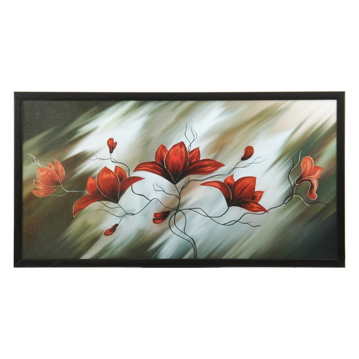 Картина "Цветочный шторм" 54*104 см