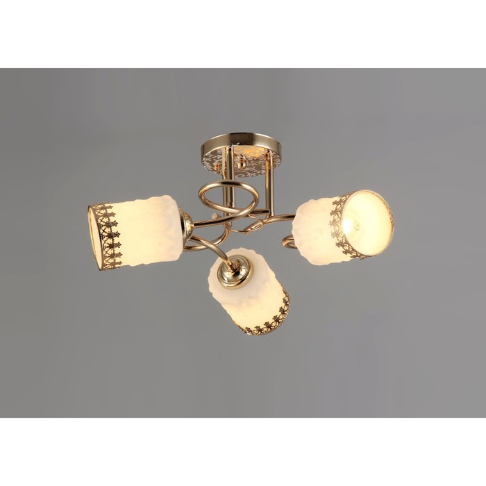 Люстра "Лесли" 3x40Вт E27 золото 50х50х22см.