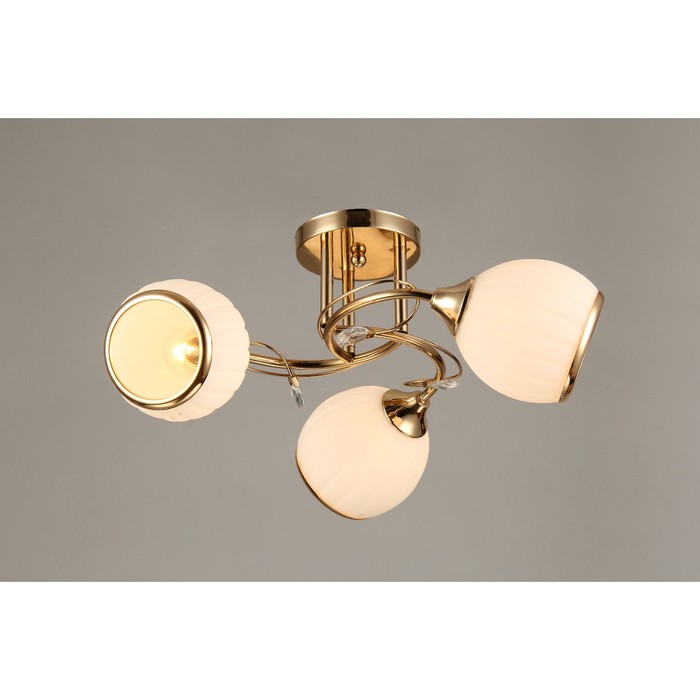 Люстра "Агнесс " 3 лампы 40Вт E27 золото 51х21 см.