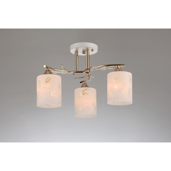 Люстра "Марта" 3x40Вт E27 белый-золото 44х44х27,5см.