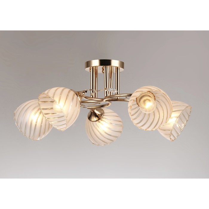 Люстра "Санди" 5x40Вт E27 золото 57х57х23см.