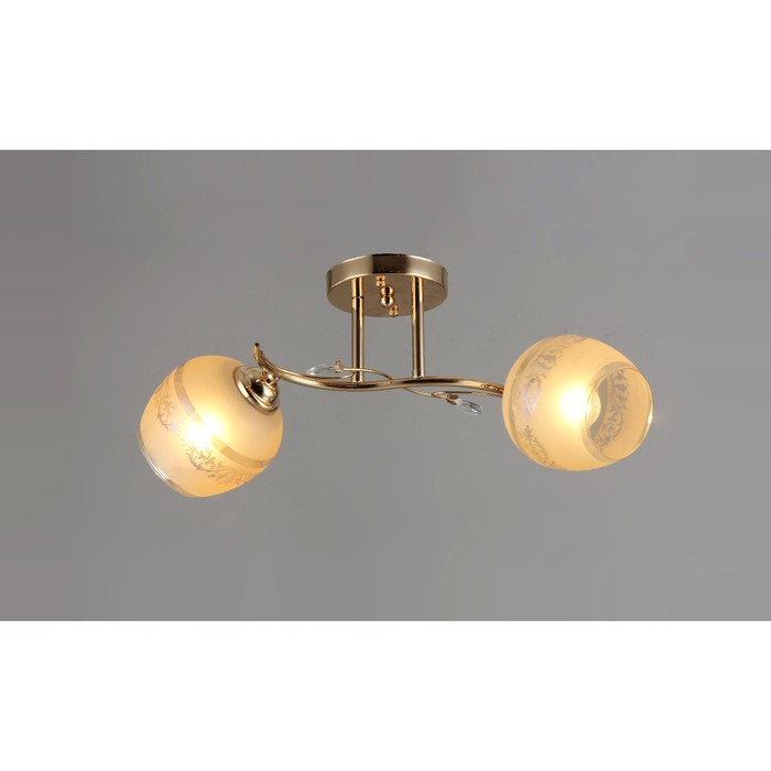 Люстра "Сара" 2x40Вт E27 золото 50х50х23см.