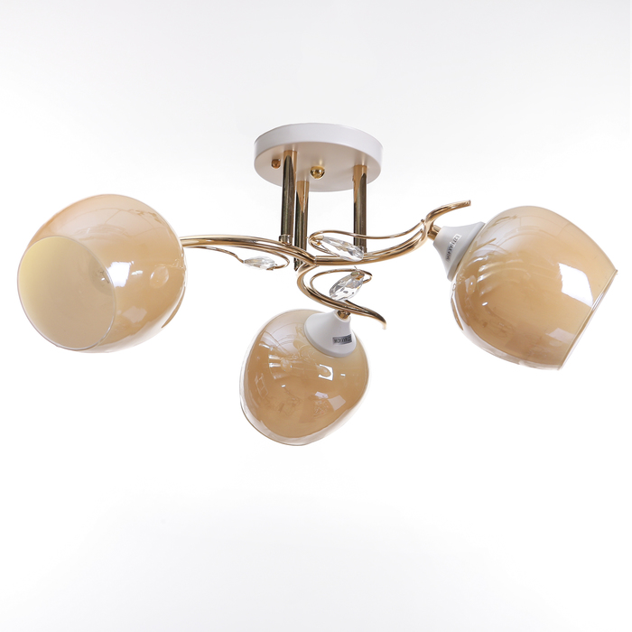 Люстра "Сара" 3x40Вт E27 золото 57х57х23см.