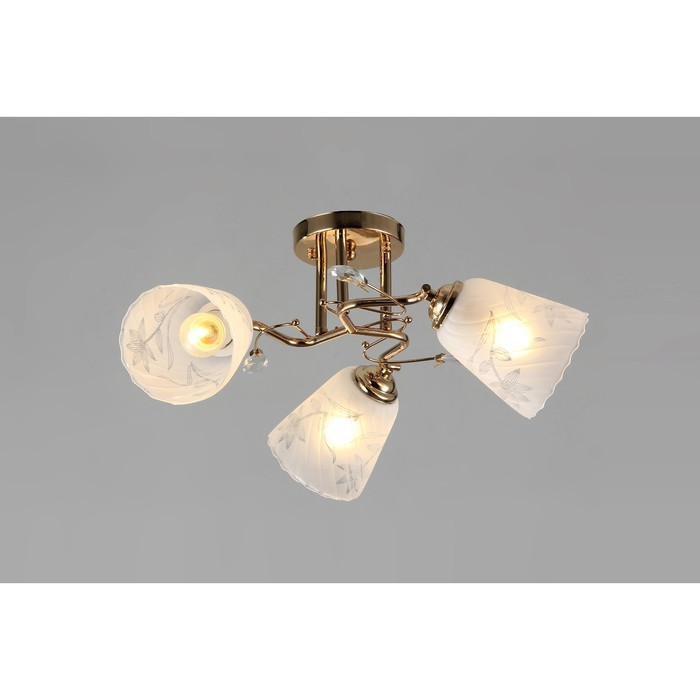 Люстра "Хейли" 3x40Вт E27 золото 49х49х24см.