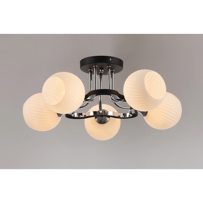 Люстра "Хелен" 5x40Вт E27 черный 53х53х22см.