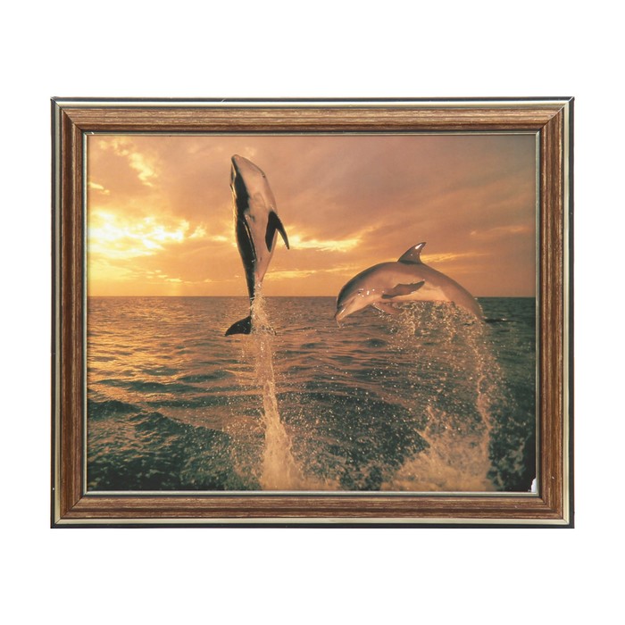 Картина "Дельфины" 27*23 см