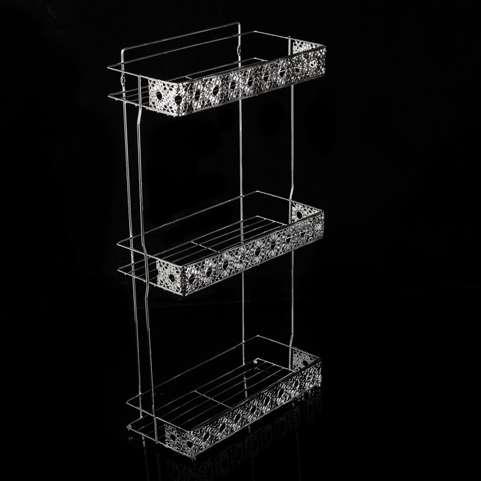 Полка 3х-ярусная "Цветы" 28х13,5х53,5 см