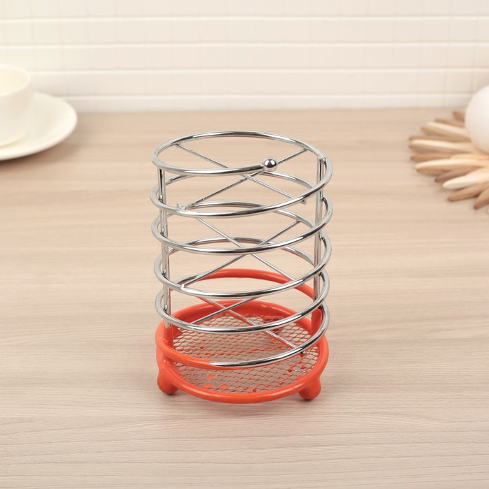 Сушилка для столовых приборов, 13*11,5*11,5 см, хром