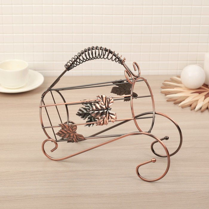 Подставка для бутылки "Кленовый лист" 24х10х22 см