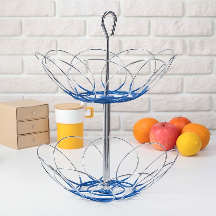 Стойка для фруктов 2 яруса 30х30х18 см