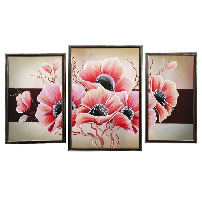 Модульная картина "Розовый букет" 32*50 ,40*60,27*50,  60*100 см