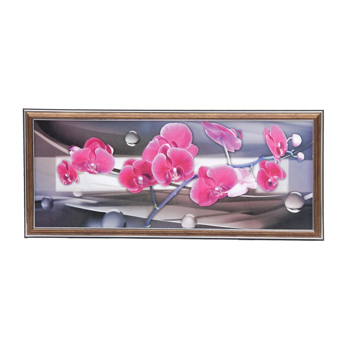 Картина "Фиолетовые цветки орхидеи" 23*53 см