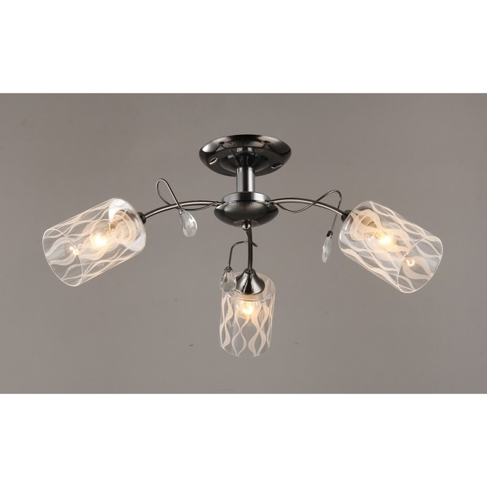 Люстра "Алана" 3x40Вт E27 черный 65х65х25,5см.