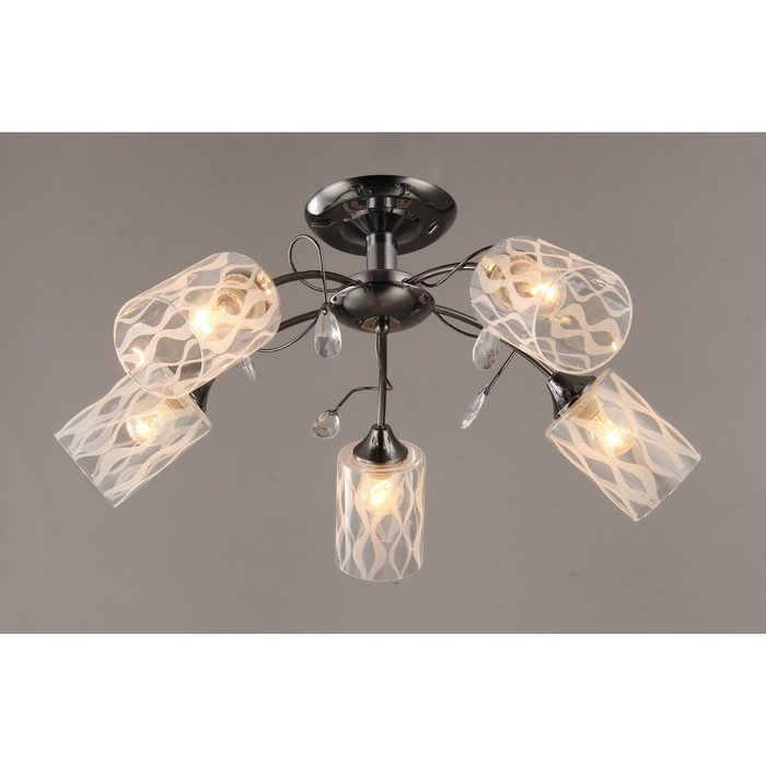 Люстра "Алана" 5x40Вт E27 черный 65х65х25,5см.