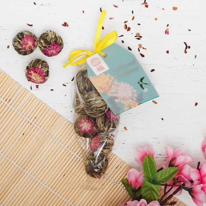 Связанный чай в рожке ассорти "Любимой бабушке", 9 шт