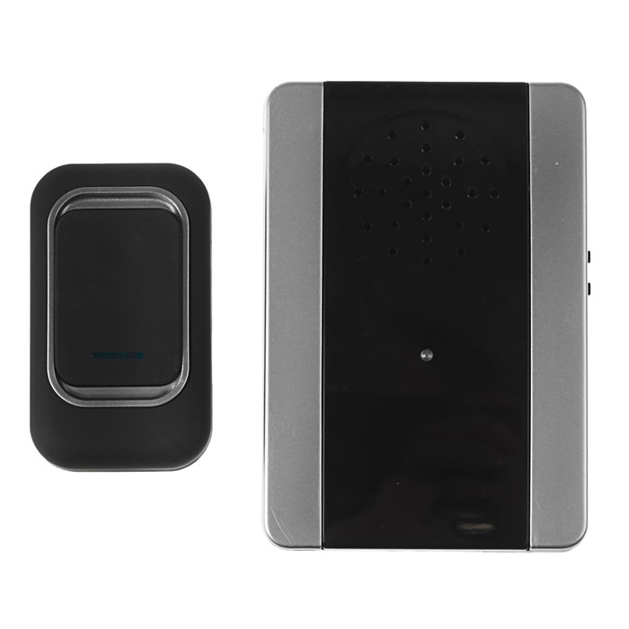 Беспроводной дверной звонок LuazON LZDV-18, чёрный с серебристыми полосками