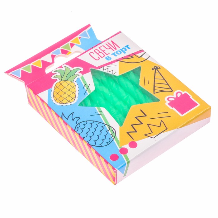 Свечи в торт "С днем рождения" 20 шт.