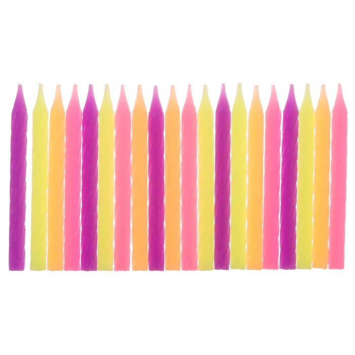 Свечи в торт "С днем рождения" 20 шт.