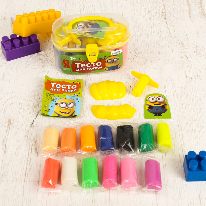 Тесто для лепки, Гадкий Я 13 цветов, 2 формочки