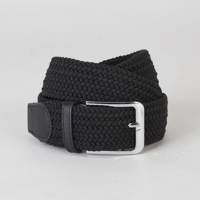 Ремень мужской, резинка, пряжка металл, ширина - 4,2 см, цвет чёрный