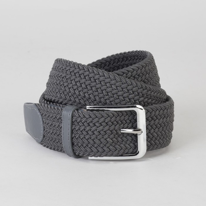 Ремень мужской, резинка, пряжка металл, ширина - 4,2 см, цвет серый