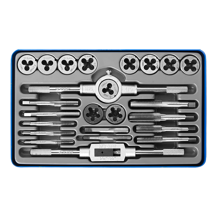 Набор метчиков и плашек "ЗУБР" Профессионал, сталь Р6М5, 24 предмета