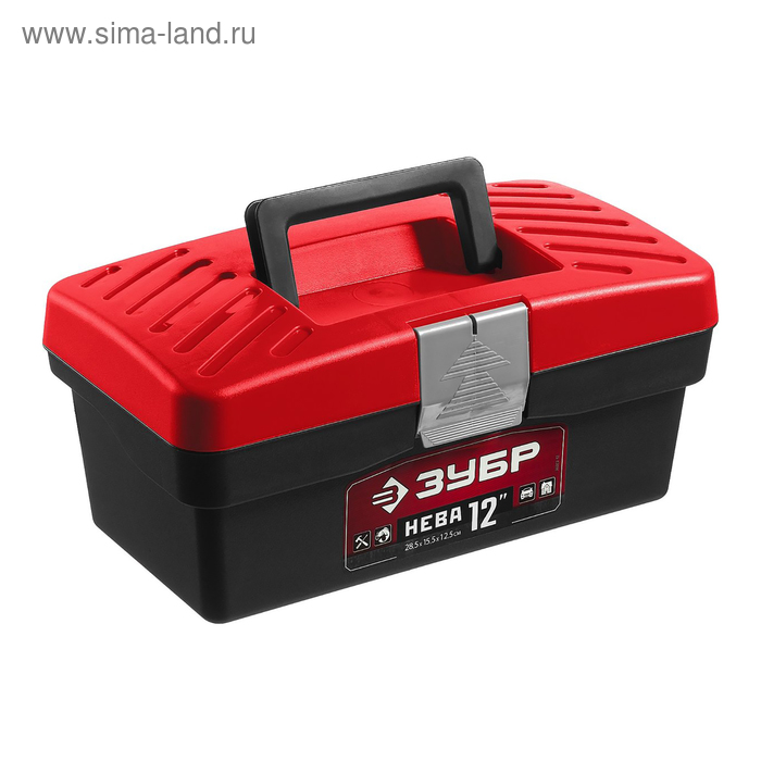 Ящик для инструмента ЗУБР НЕВА-12, пластиковый ящик тележка для инструмента зубр мега бокс 38133 24