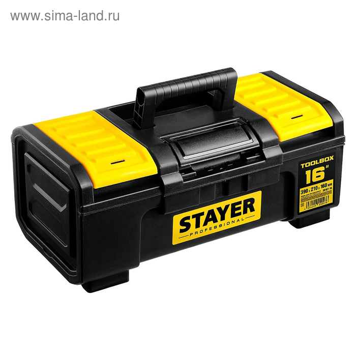 Ящик для инструмента STAYER Professional TOOLBOX-16, пластиковый ящик stayer master titan 16 5 пластиковый для инструмента 420x250x230 мм